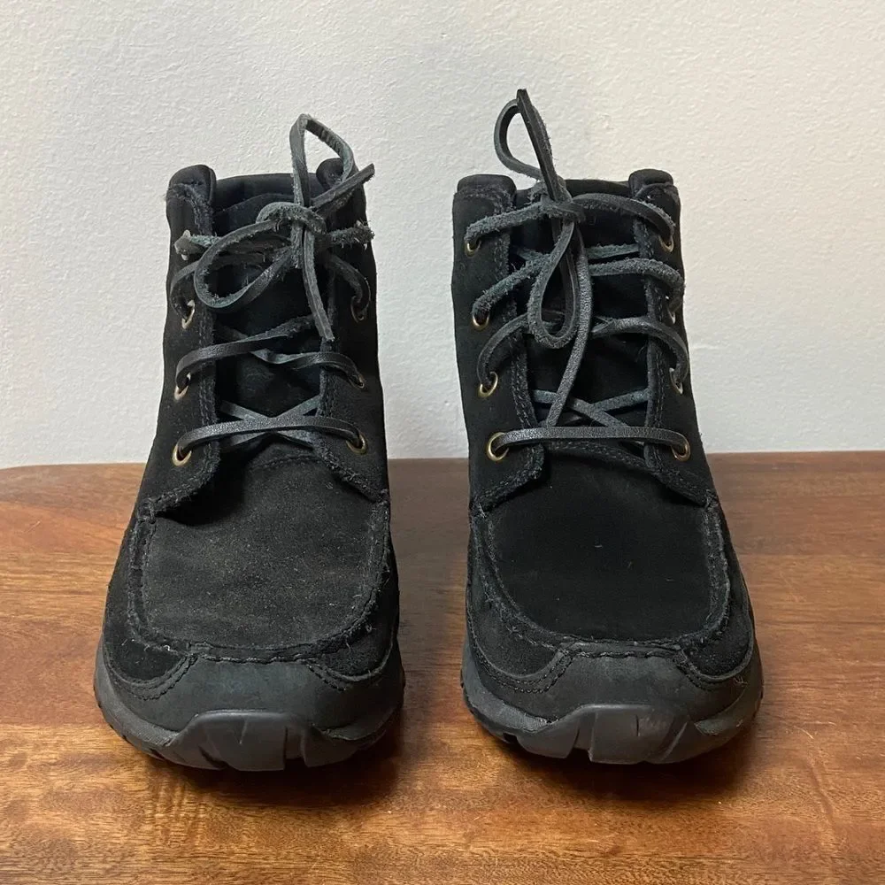 Lands' End Women's Black Suede Chukka Boots